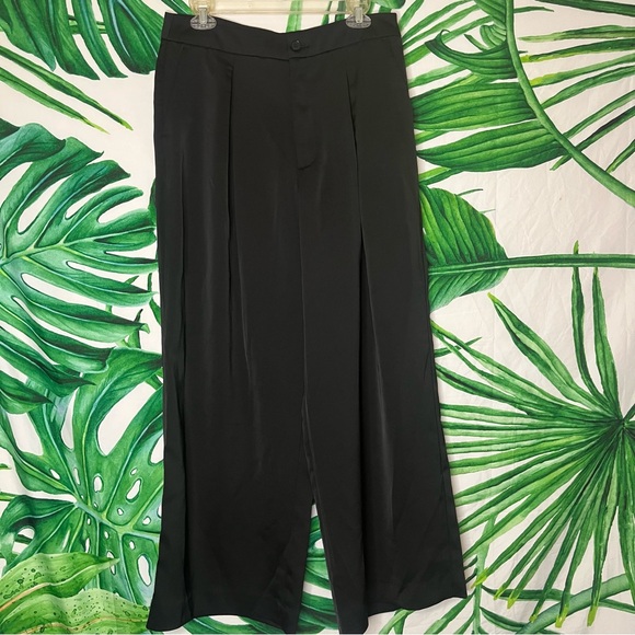 NWT $100 Banana Republic 12P Sleek Pleated Wide Leg Office Work Preppy Pants - Picture 2 of 10